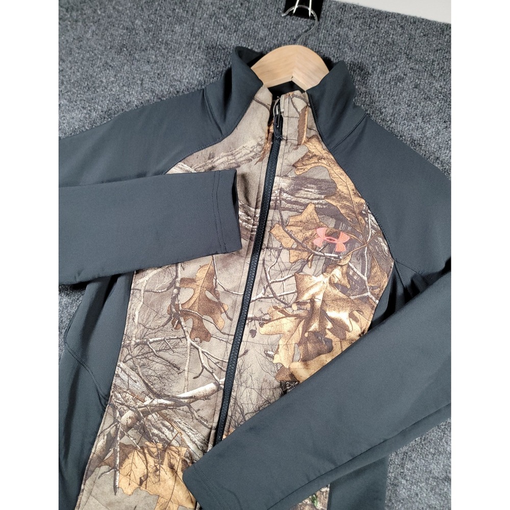 Under Armour ColdGear Infrared Jacket Womens Medium Camo Realtreal Hunting Mock